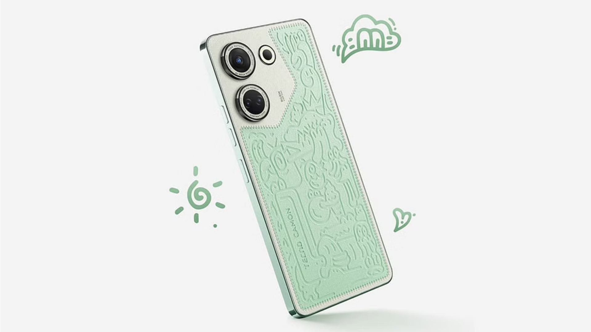The TECHNO CAMON 20 Avocado Art Edition with green faux leather is now available.