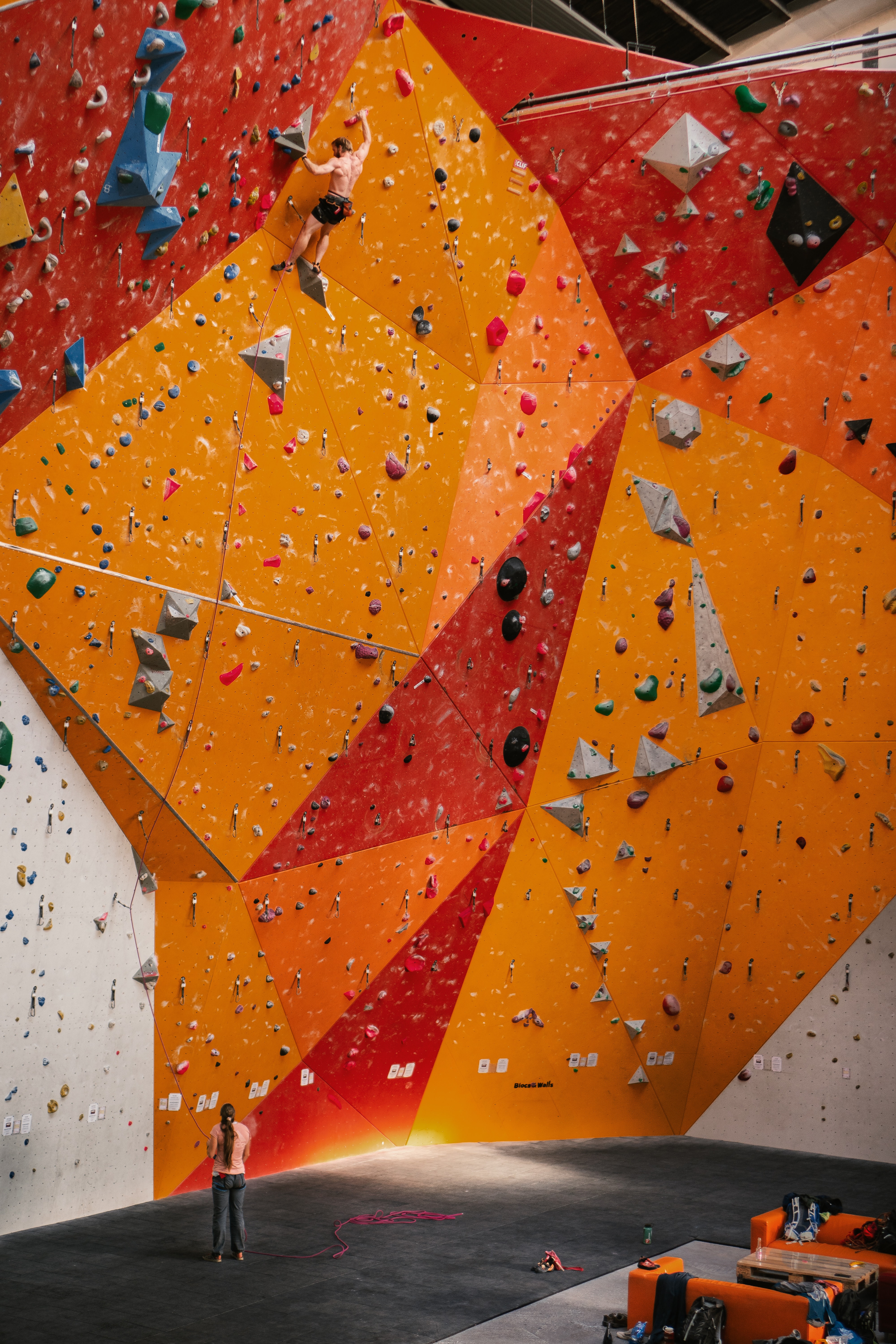 This bored but determined young woman built an 8-foot-long Climbing structure at her own room