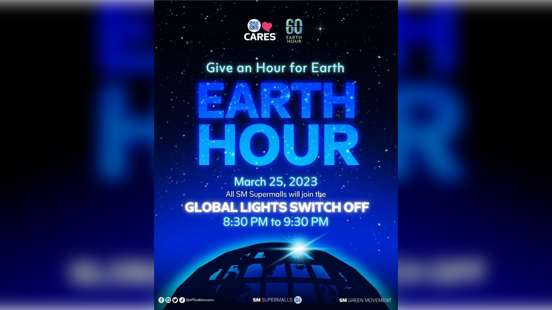 Earth Hour 2023 will be supported by SM Supermalls and SM Cares