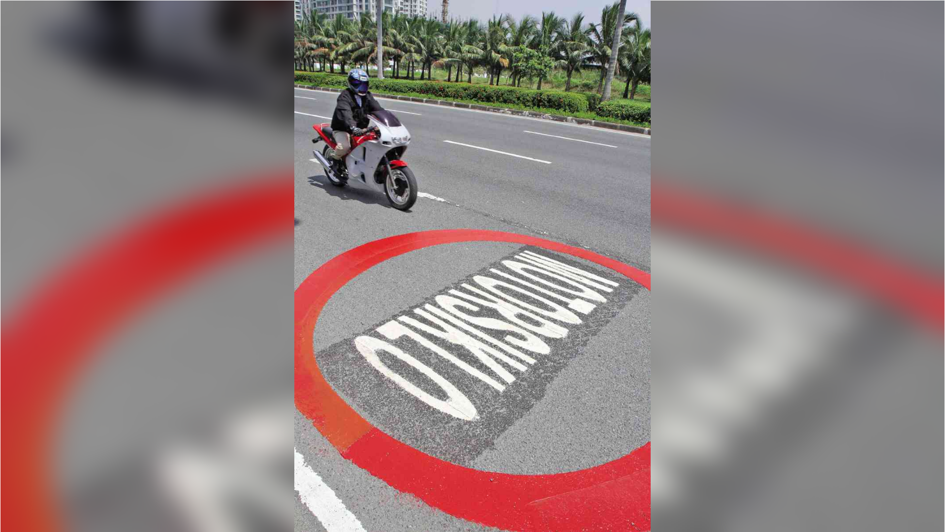 Twenty thousand motorists were stopped in Quebec for using the wrong side of the road when riding a motorcycle.