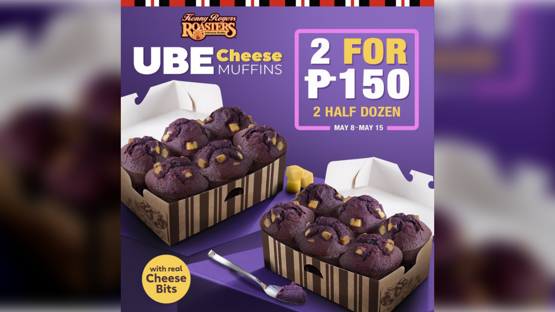 Get a Dozen of Kenny Rogers' Ube-r Delish Muffins for Just P150