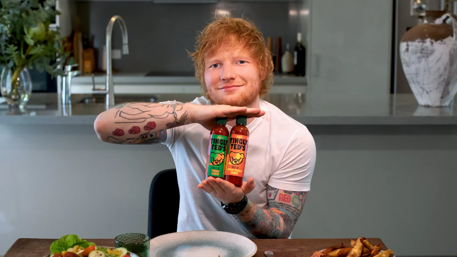 To make a "proper hot sauce," Ed Sheeran is on a mission.