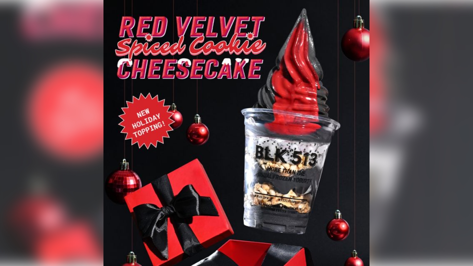 BLK 513 Unveils Festive Treats: Red Velvet Spiced Cookie Sauce and Jolly Giant Cookie Box for the Holidays!