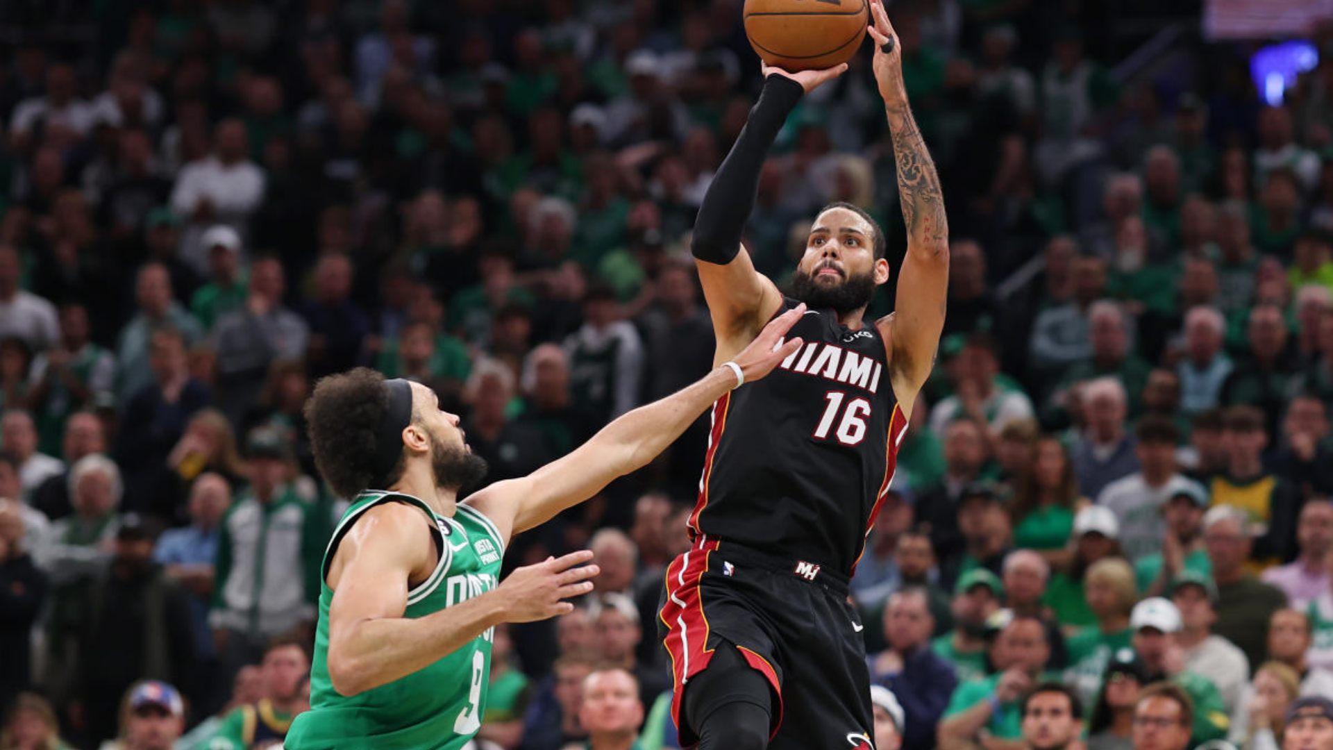 After almost losing a 3-0 series lead, the Heat hold off the Celtics to go to the NBA Finals.